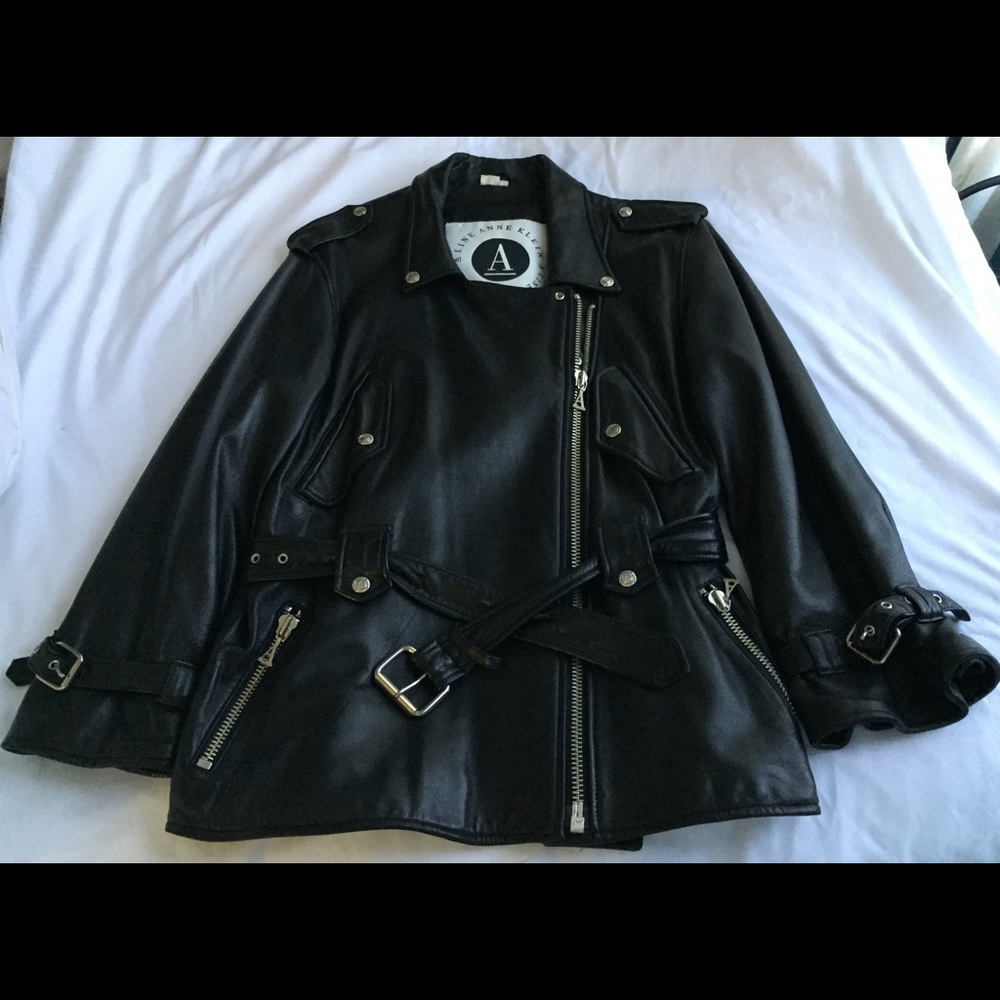 Leather motorcycle jacket